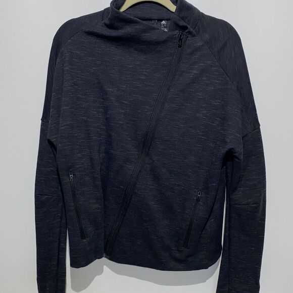 Adidas Men's Gray Heart Racer Zip Up Performance Long Sleeve Jacket size Large - Picture 2 of 13